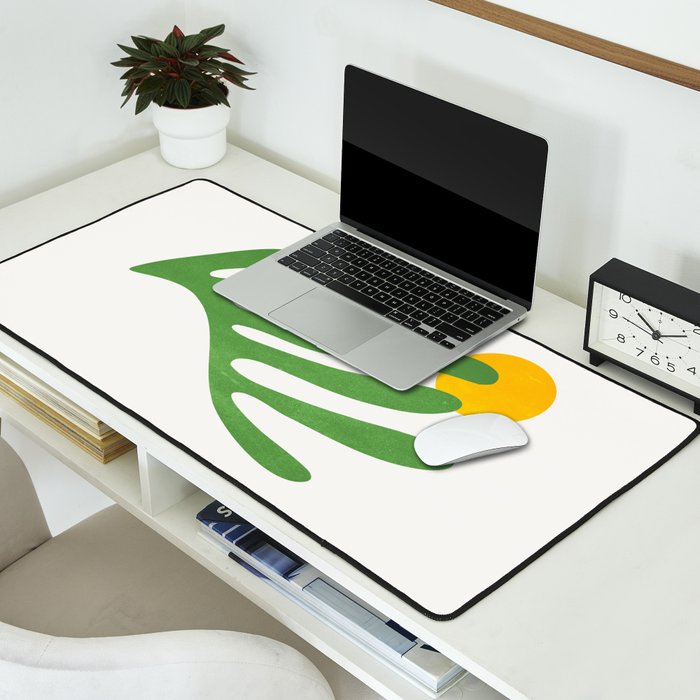 Green Leaf & Sun: Matisse Edition | Mid Century Series Desk Mat Gallery Image 2