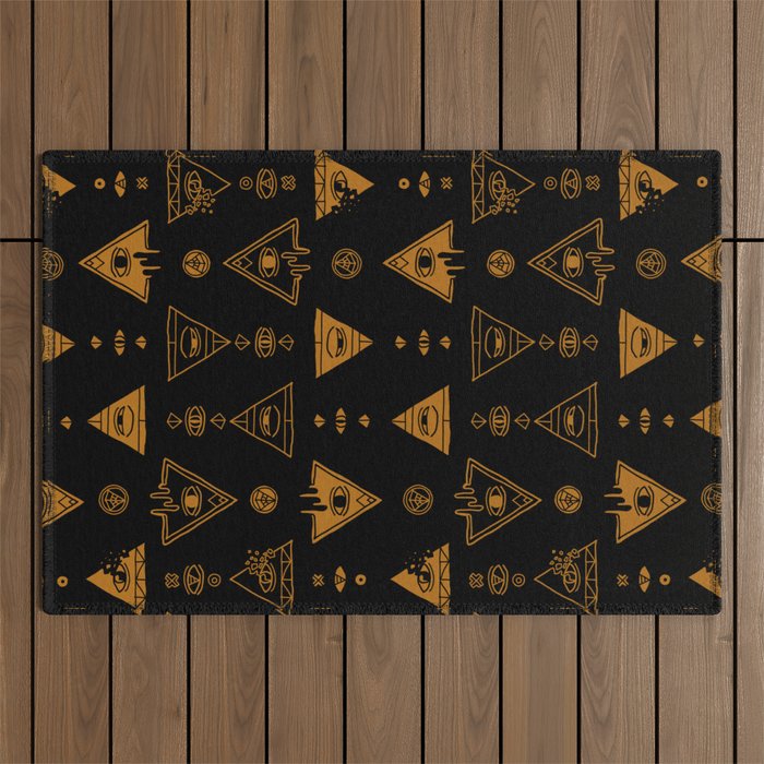 Seeing (Dark) Outdoor Rug Gallery Image 1