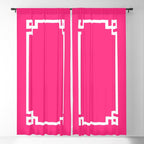 Light Hot Pink and White Greek Key Window Curtain Gallery Image 5