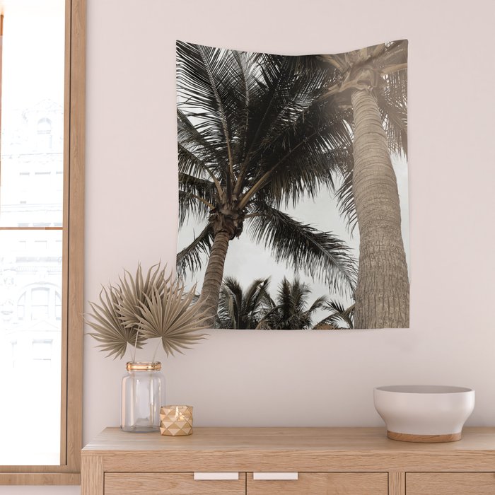 Tropical Breeze and Palm Trees Wall Tapestry Gallery Image 2