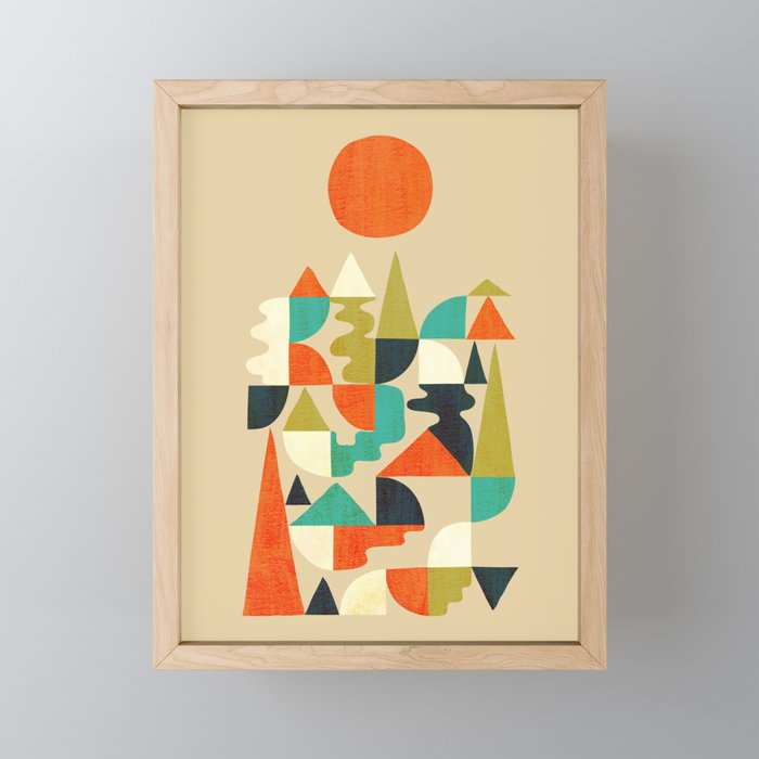 Mountains Hills and Rivers Mini Art Print Gallery Image 1