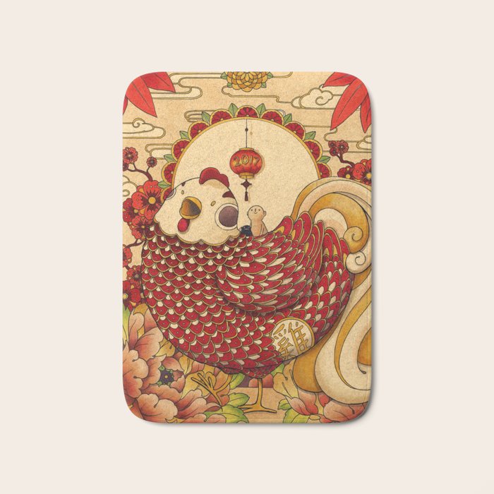 Year of the Rooster Bath Mat Gallery Image 1