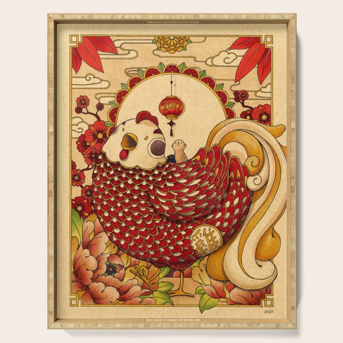 Year of the Rooster Serving Tray Gallery Image 1