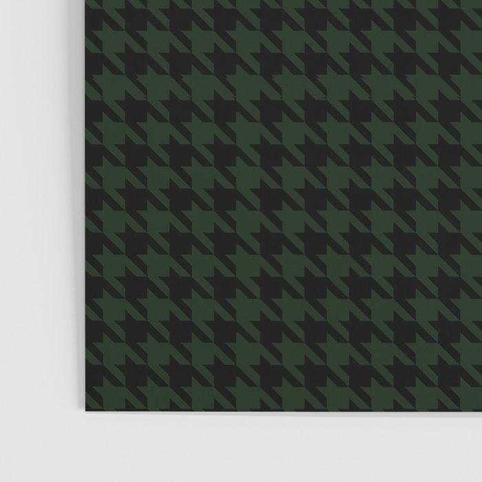 Houndstooth (black and dark green) Poster Gallery Image 3