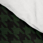 Houndstooth (black and dark green) Comforter Gallery Image 4