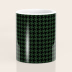 Houndstooth (black and dark green) Coffee Mug Gallery Image 4