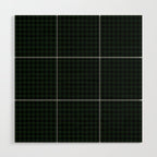 Houndstooth (black and dark green) Wood Wall Art Gallery Image 1