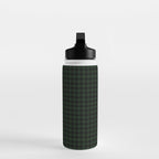 Houndstooth (black and dark green) Water Bottle Gallery Image 3