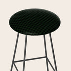 Houndstooth (black and dark green) Stool Gallery Image 2
