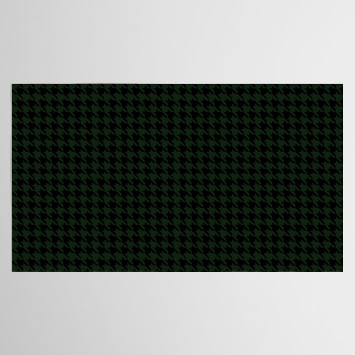 Houndstooth (black and dark green) Tablecloth Gallery Image 2