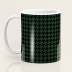 Houndstooth (black and dark green) Coffee Mug Gallery Image 3