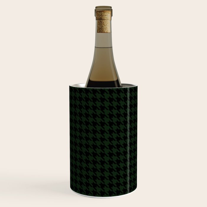 Houndstooth (black and dark green) Wine Chiller Gallery Image 2
