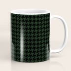 Houndstooth (black and dark green) Coffee Mug Gallery Image 1