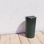 Houndstooth (black and dark green) Travel Mug Gallery Image 4