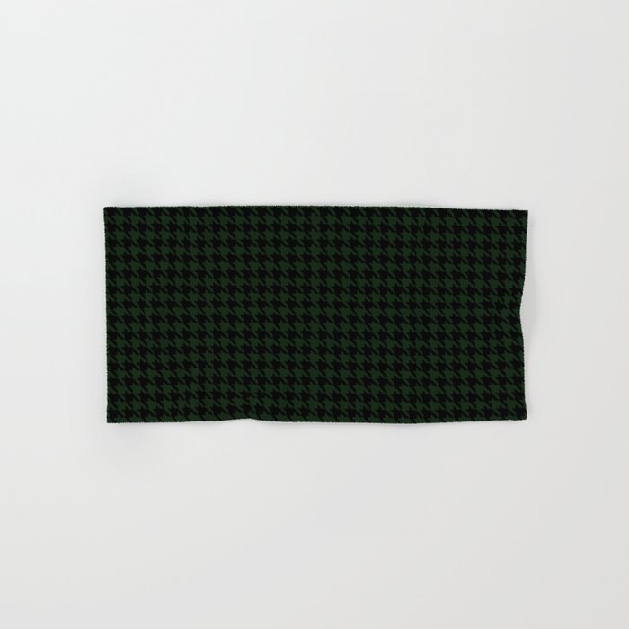 Houndstooth (black and dark green) Bath Towel Gallery Image 1