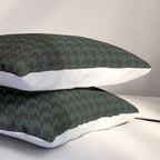 Houndstooth (black and dark green) Pillow Sham Gallery Image 3