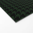 Houndstooth (black and dark green) Welcome Mat Gallery Image 2