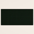 Houndstooth (black and dark green) Desk Mat Gallery Image 3