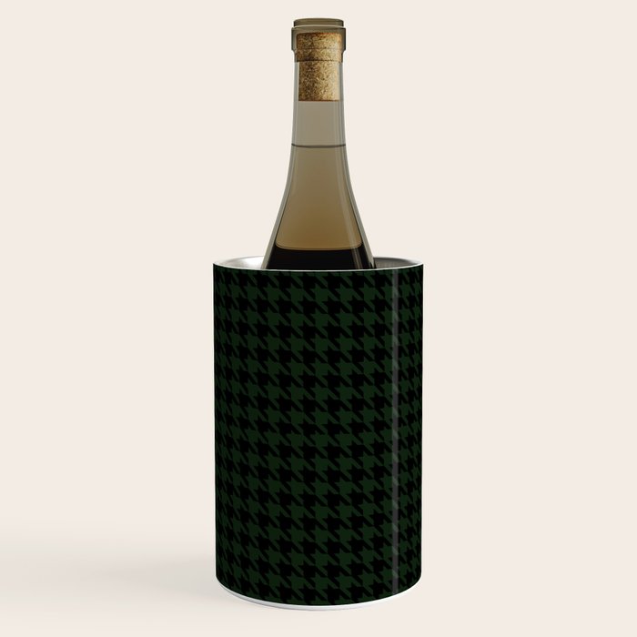 Houndstooth (black and dark green) Wine Chiller Gallery Image 3