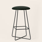 Houndstooth (black and dark green) Stool Gallery Image 1