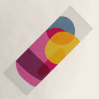 Abstract Colorful Shapes Pink Yellow Yoga Mat Gallery Image 1