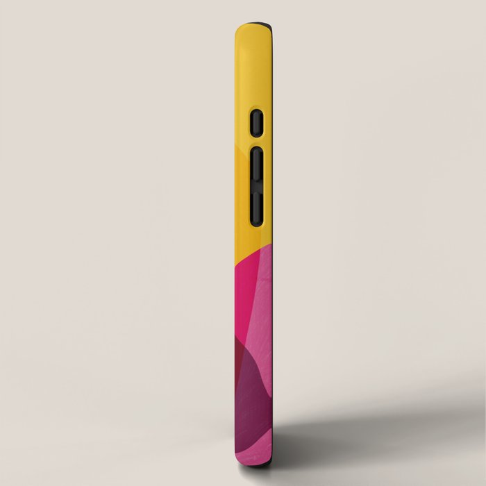 Abstract Colorful Shapes Pink Yellow iPhone Case Gallery Image 2