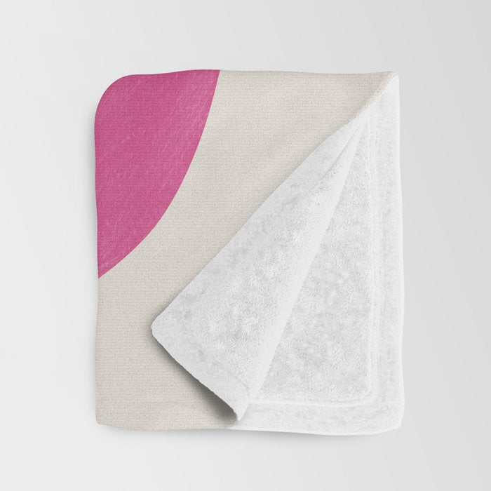 Abstract Colorful Shapes Pink Yellow Throw Blanket Gallery Image 3