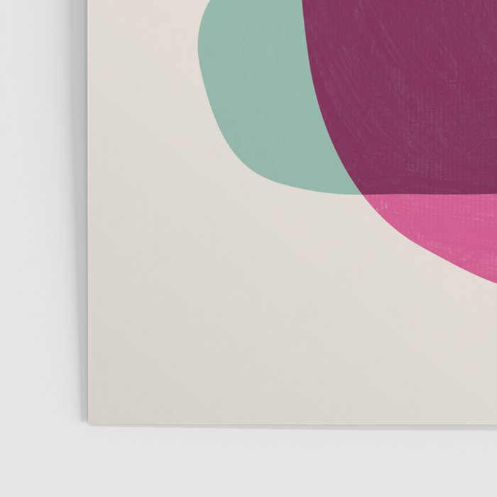 Abstract Colorful Shapes Pink Yellow Poster Gallery Image 3