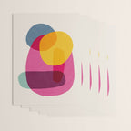 Abstract Colorful Shapes Pink Yellow Wrapping Paper Gallery Image 3