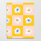 White Checkered Flowers Notebook Gallery Image 4