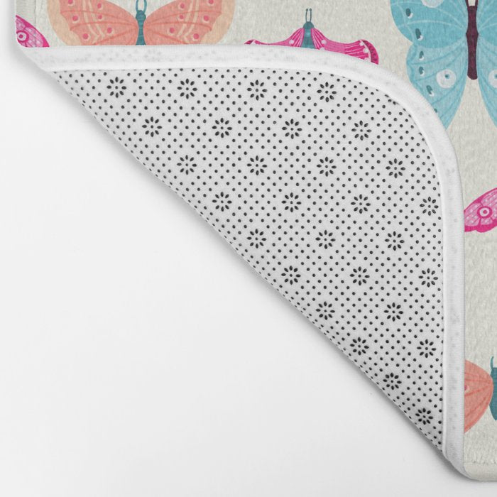 Butterflies in pink Bath Mat Gallery Image 2