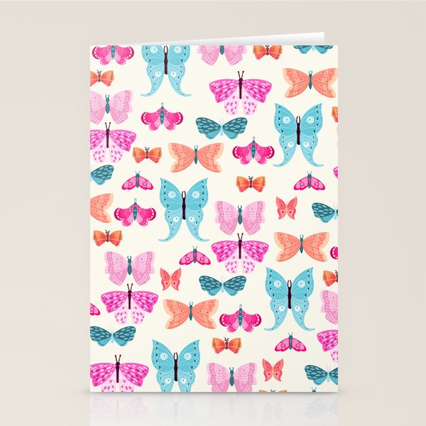 Butterflies in pink Stationery Card Gallery Image 2
