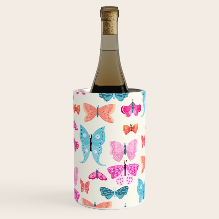 Butterflies in pink Wine Chiller Gallery Image 1
