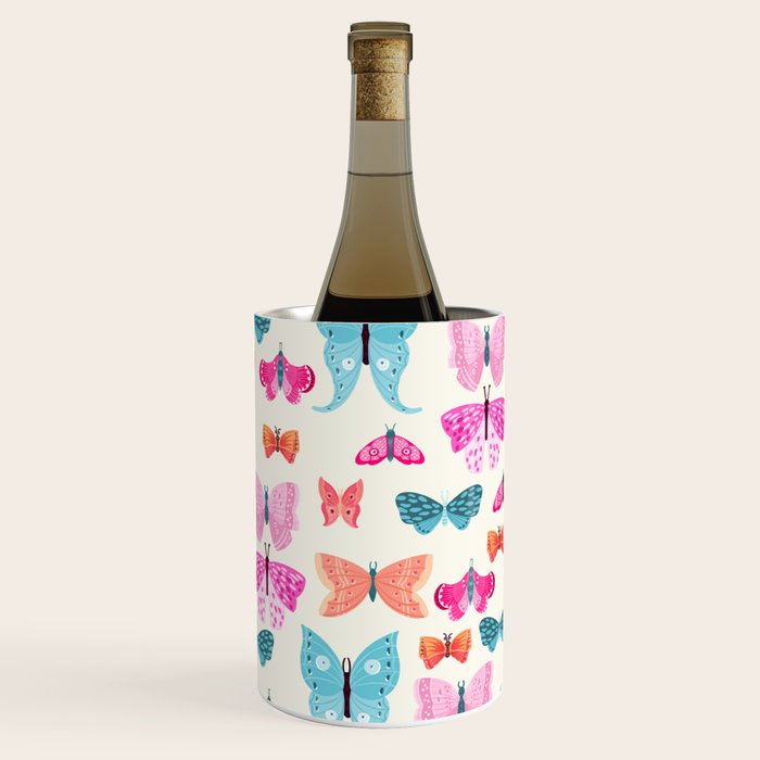 Butterflies in pink Wine Chiller Gallery Image 3
