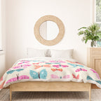 Butterflies in pink Duvet Cover Gallery Image 3