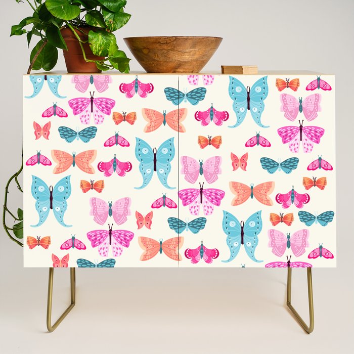 Butterflies in pink Credenza Gallery Image 1