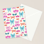 Butterflies in pink Stationery Card Gallery Image 2