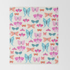 Butterflies in pink Throw Blanket Gallery Image 2