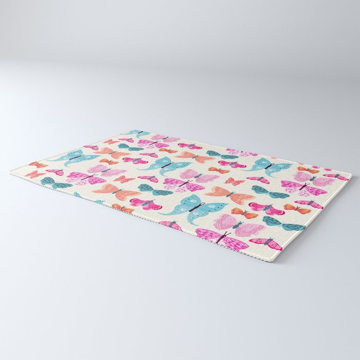 Butterflies in pink Rug Gallery Image 3
