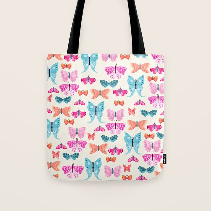 Butterflies in pink Tote Bag Gallery Image 1