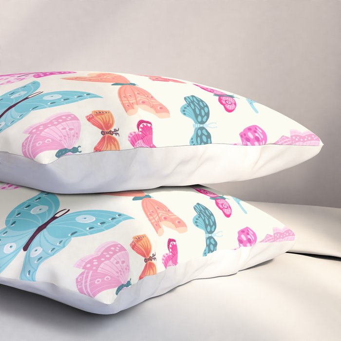 Butterflies in pink Pillow Sham Gallery Image 3