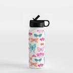Butterflies in pink Water Bottle Gallery Image 1