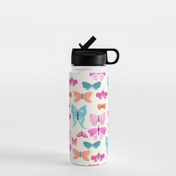 Butterflies in pink Water Bottle Gallery Image 1