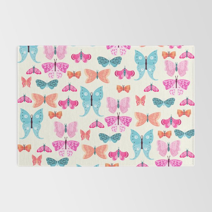 Butterflies in pink Rug Gallery Image 2