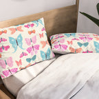 Butterflies in pink Pillow Sham Gallery Image 2