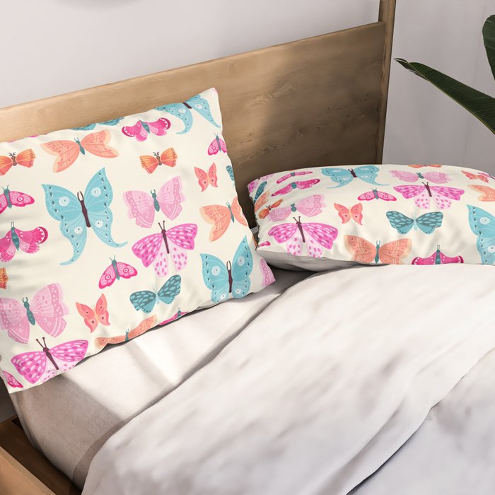 Butterflies in pink Pillow Sham Gallery Image 2