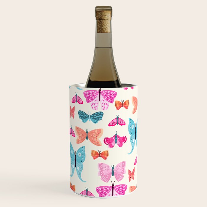 Butterflies in pink Wine Chiller Gallery Image 2