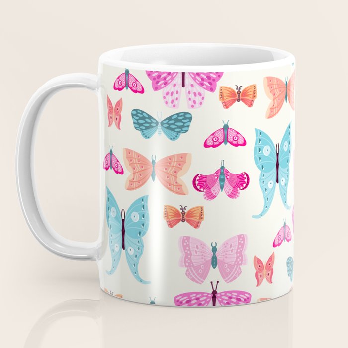 Butterflies in pink Coffee Mug Gallery Image 3