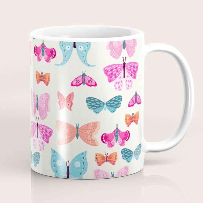 Butterflies in pink Coffee Mug Gallery Image 1