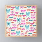 Butterflies in pink Mini Art Print Gallery Image 1